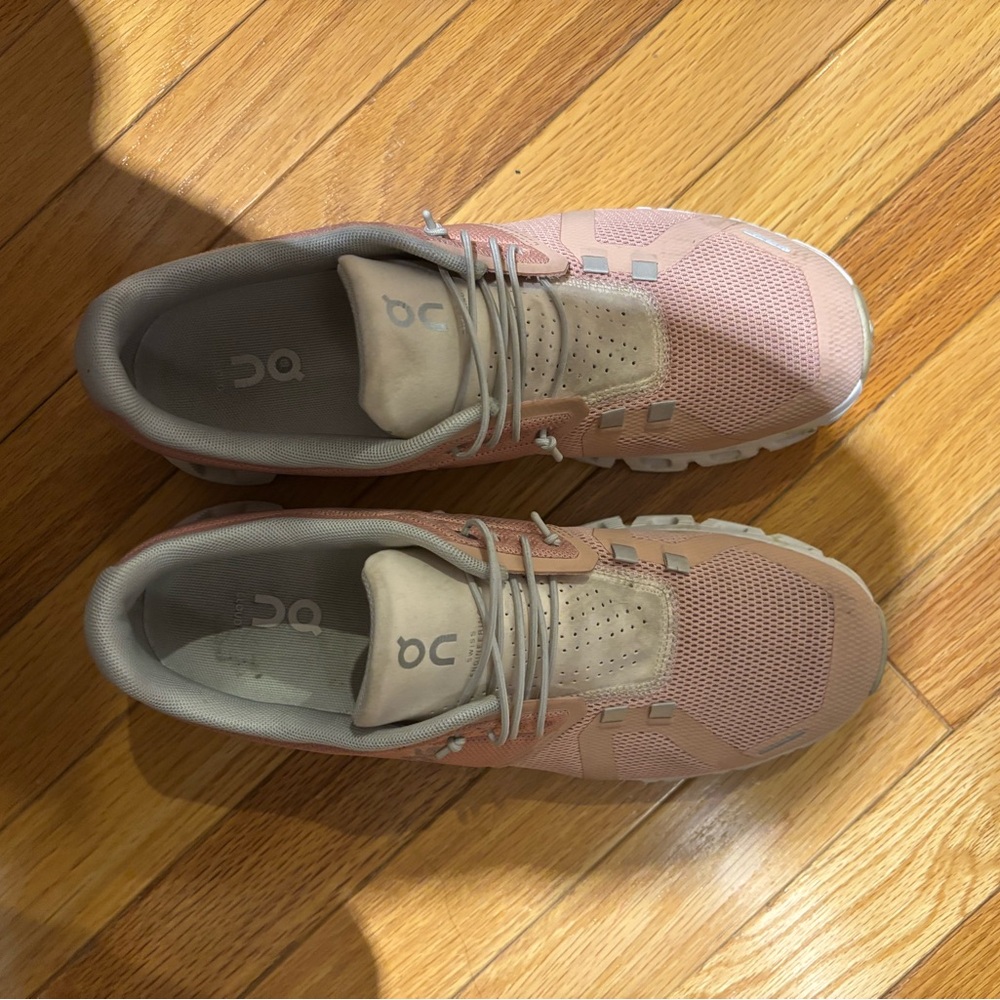 On Running Blush and Taupe Athletic Shoes